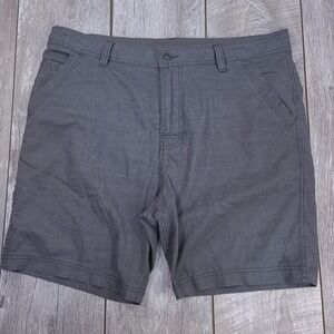 Prana Sutra Short Mens 38 Charcoal Gray Hemp Blend Stretch Hiking M3FU08115